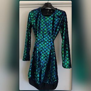 Sequin mermaid mini dress
